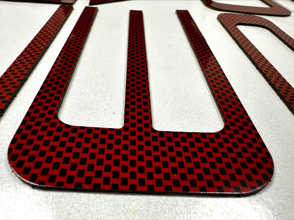 1999 - 2006 AVALANCHE PLASTIC TAILGATE LETTERS INSERTS RAISED SET RED CARBON