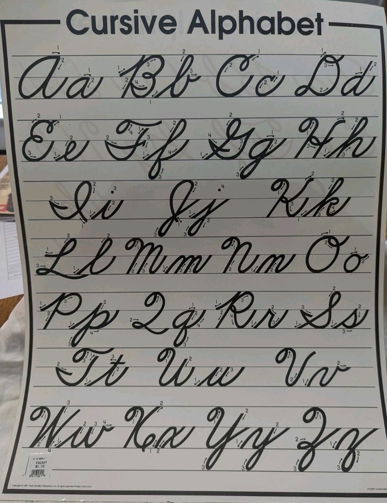 Carson-Dellosa Publishing Cursive Alphabet Wallchart