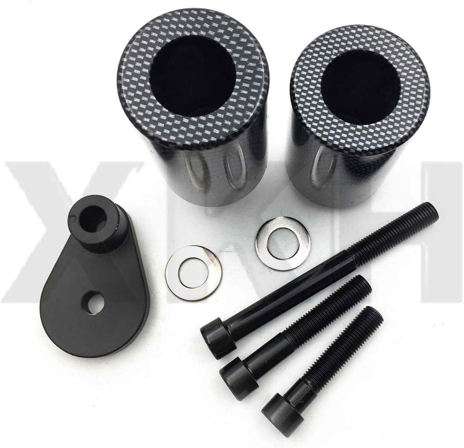XKH- Motorcycle carbon No Cut Frame Slider Protector Compatible with 2001 200...