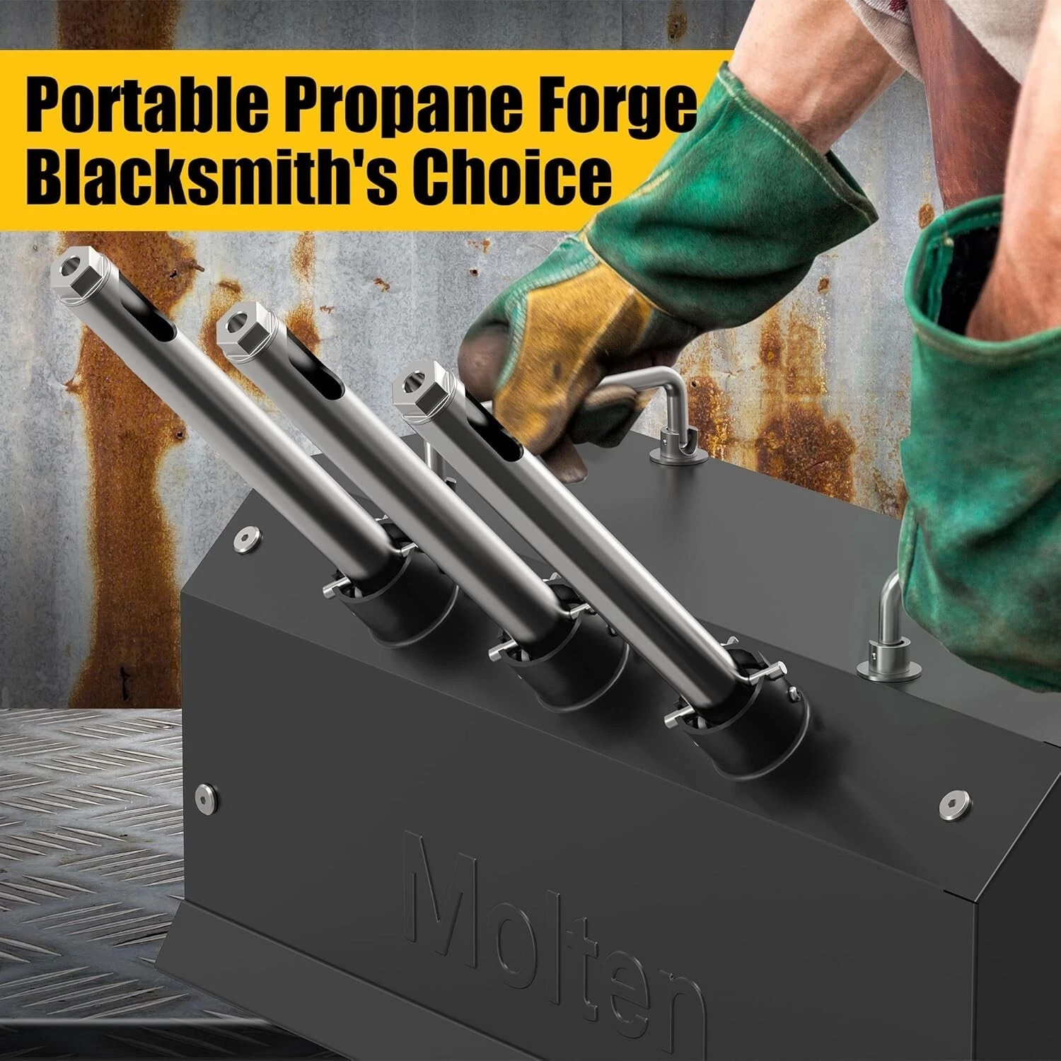 Blacksmithing Knife Making Three Burner Propane Gas Forge Efficient Heating