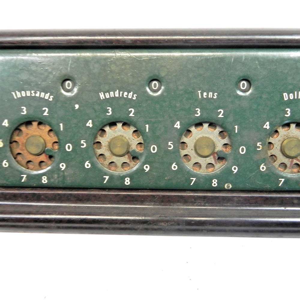 Vintage LIGHTNING CO. ADDING MACHINE with box