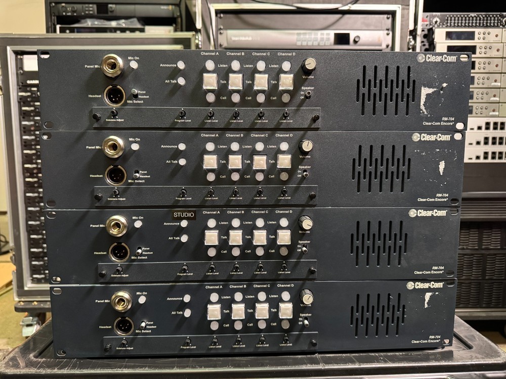 HME ClearCom 4-CH Remote Base Station Encore RM-704 Rack Mount Intercom System