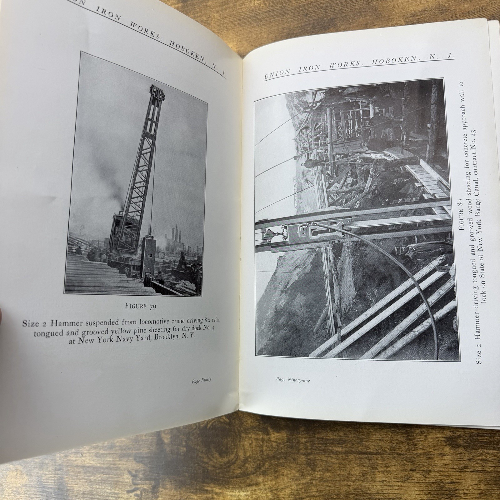 1915 Union Iron Works Hoboken NJ Pile Driving Machinery Catalogue No. 34 Rare