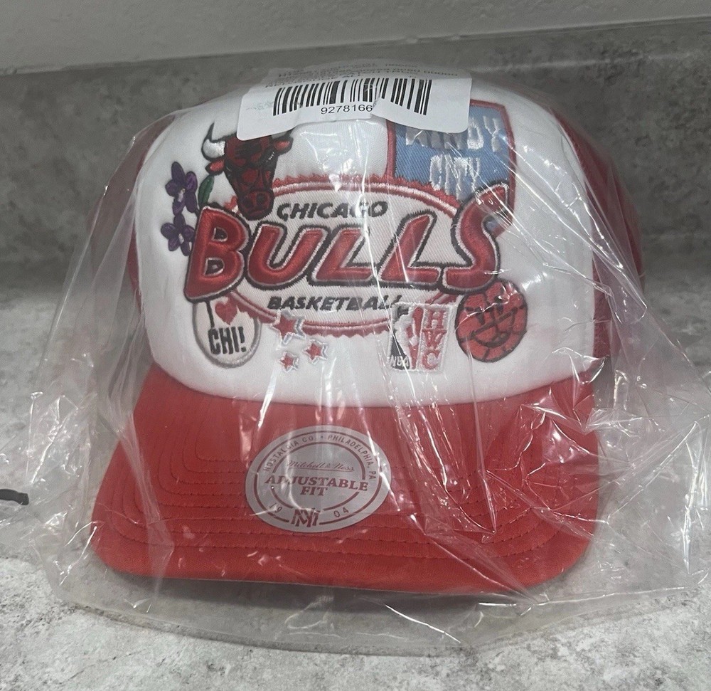 Mitchell & Ness Chicago Bulls Patch Trucker Hat Windy City Adjustable Snapback