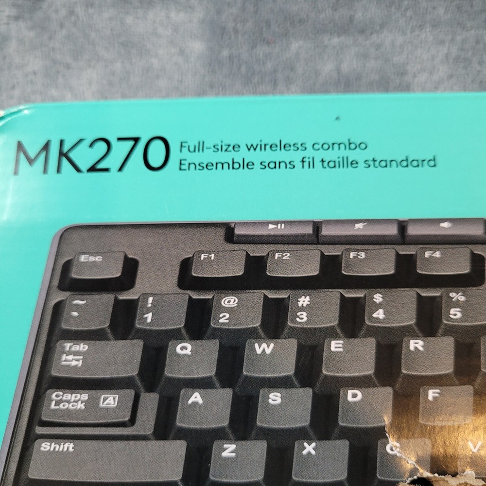Logitech MK270 Wireless Keyboard & Mouse Combo Black New