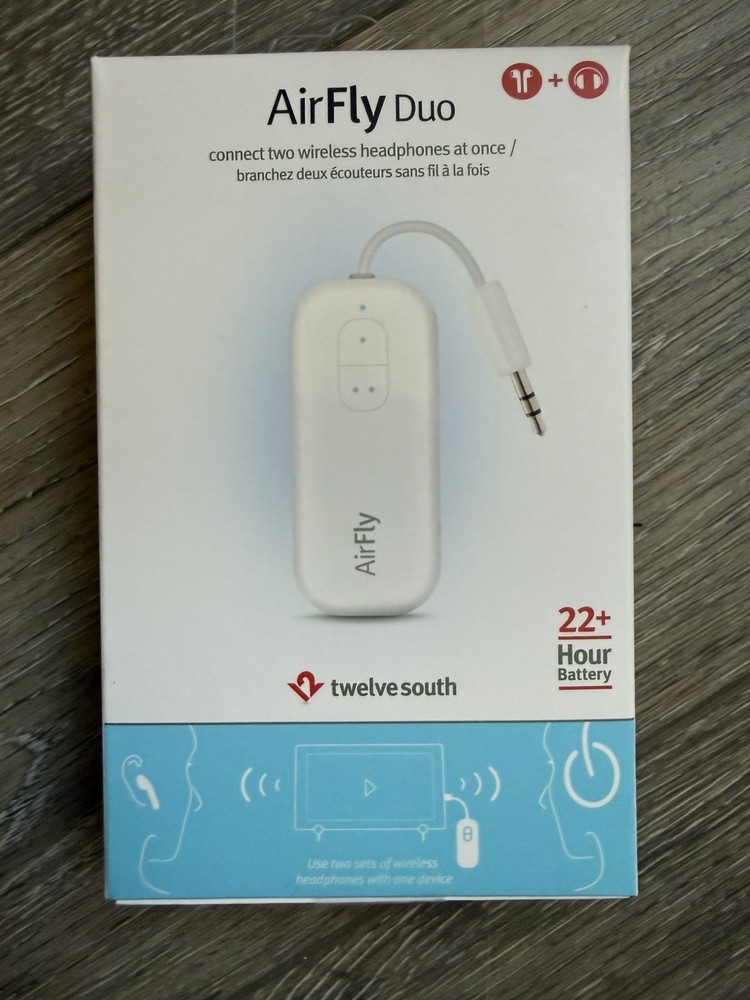 TWELVE SOUTH AirFly Duo Wireless Transmitter - White BRAND NEW