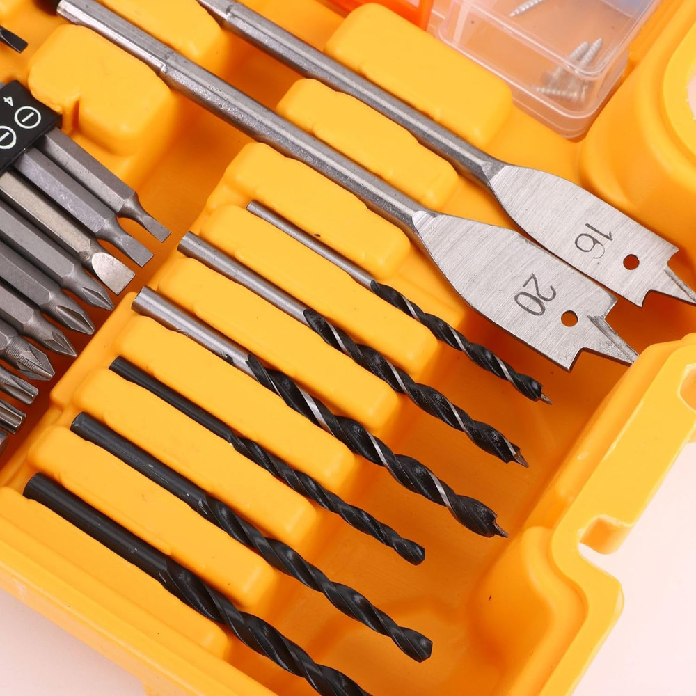 Tool Set - Tool Kit with Cordless Drill, 118 Piece Tool Box with Drill, Suitable