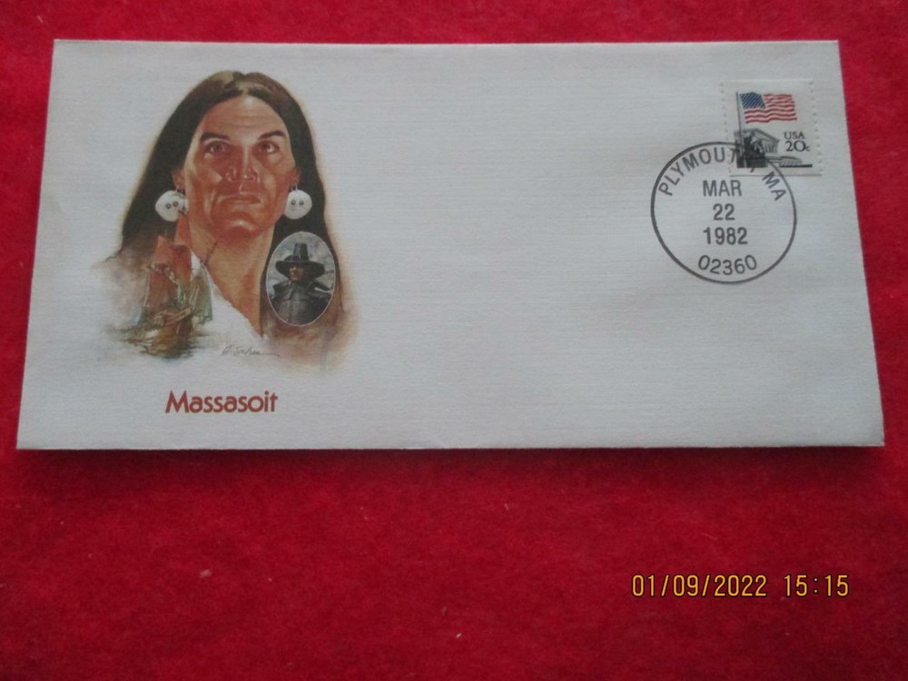 Massachusetts: 7 Various First Day Covers