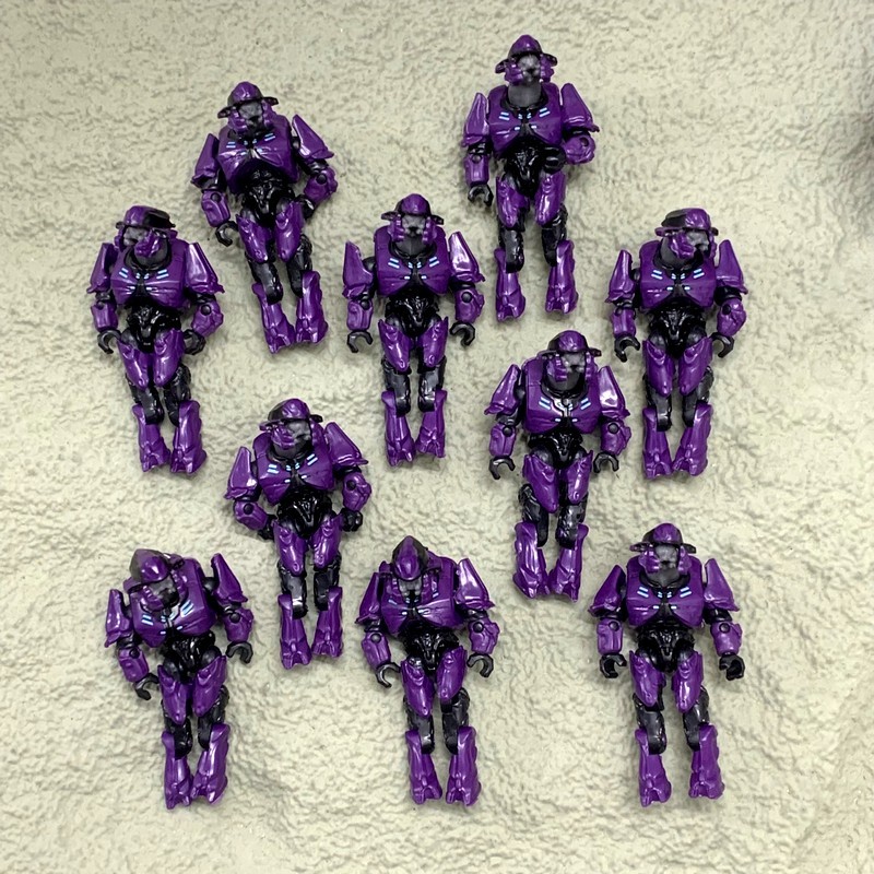 10pcs Purple Elite Minior Mega Bloks Construx Mini Figures Toys Customized