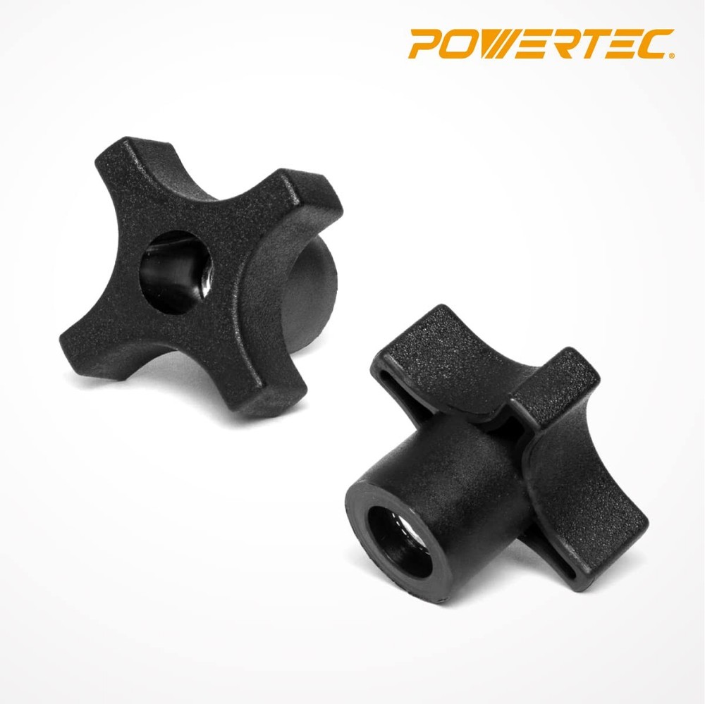 5 Pack 5/16"-18 4 Point Knobs, Threaded Clamping Knobs for T Track & Table Sa...