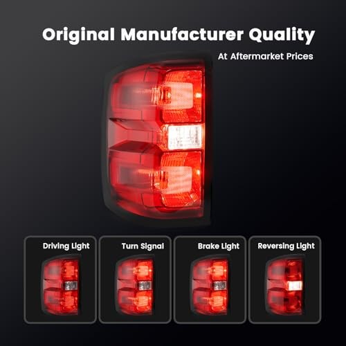 Tail Light Compatible with 2014 2015 2016 2017 2018 Chevy Left Driver Side