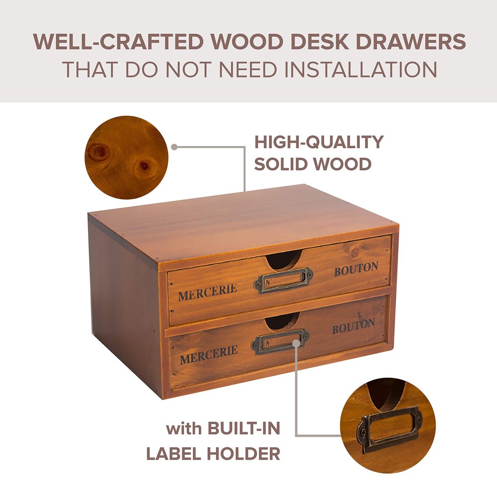 Modular Stackable Apothecary Cabinet 4 Drawer Desk Organizer - Retro Library ...