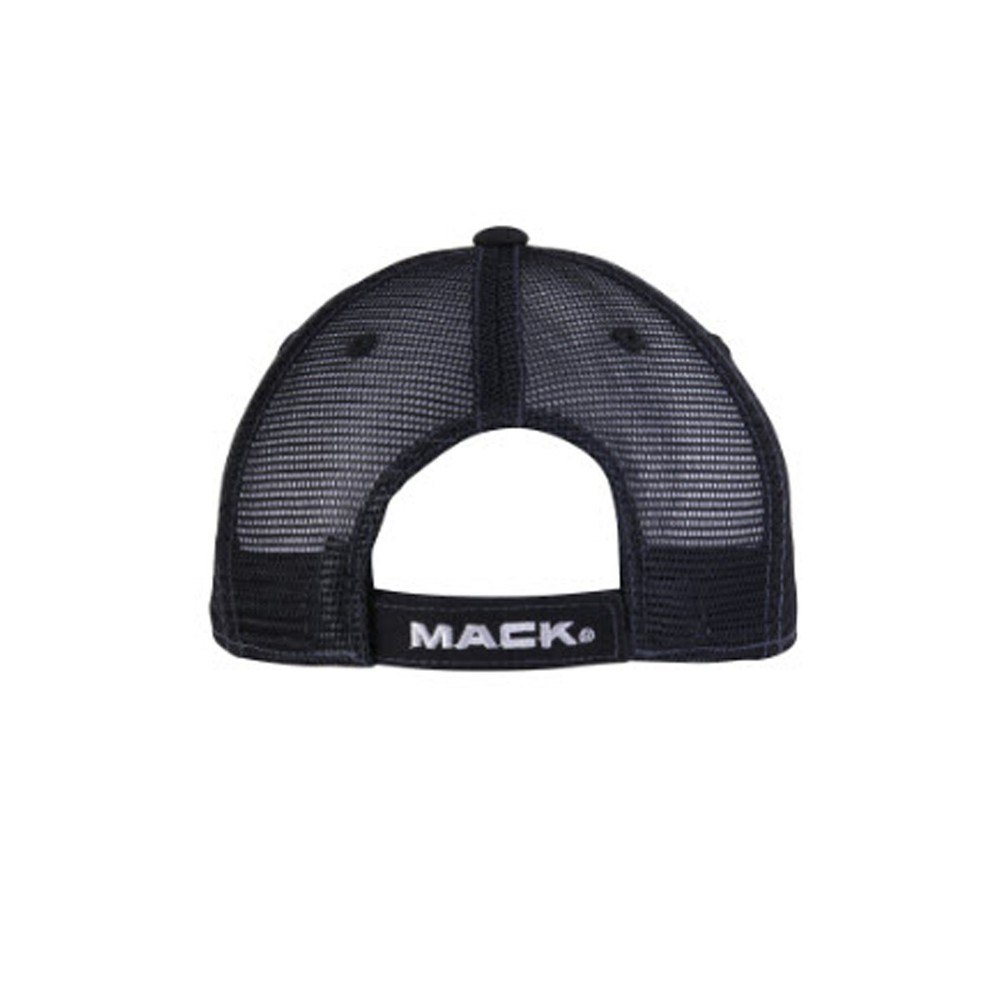 Mack Trucks Bulldog Logo Pattern Grey w/Mesh Back Hat Plate Patch Cap