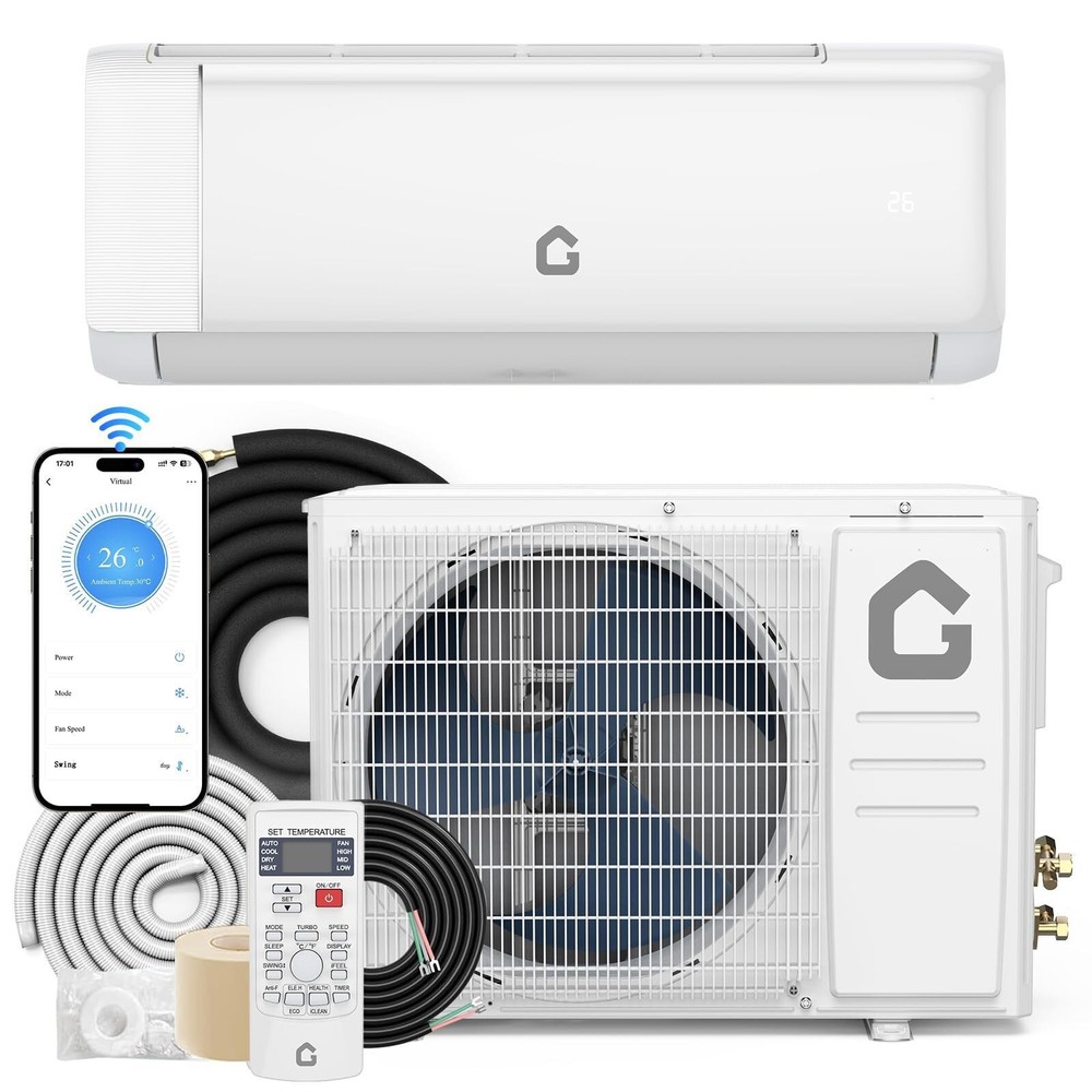 Efficient 12000 BTU Mini Split Air Conditioning/Heating System 22 SEER2 110V