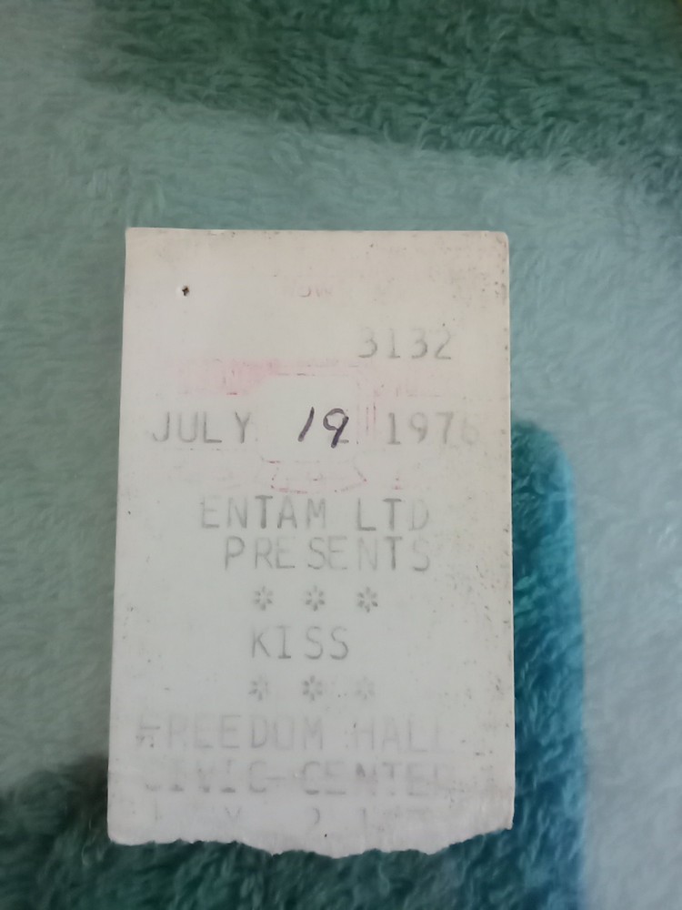 Kiss 💋 Destroyer Tour, 7-19-76, Johnson City TN. Ticket Stub History 🎸