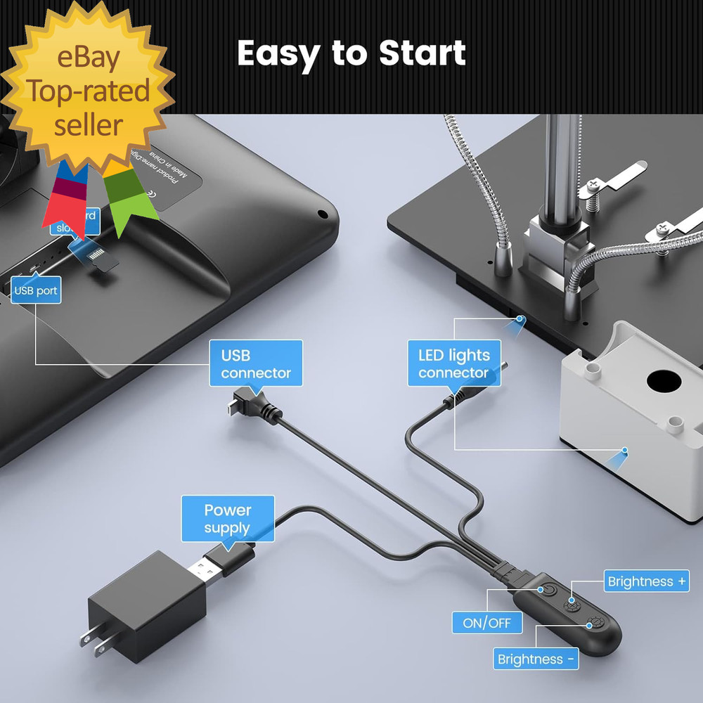 AD210 10.1 Inch LCD Digital Microscope Adults Soldering Microscope Electronics