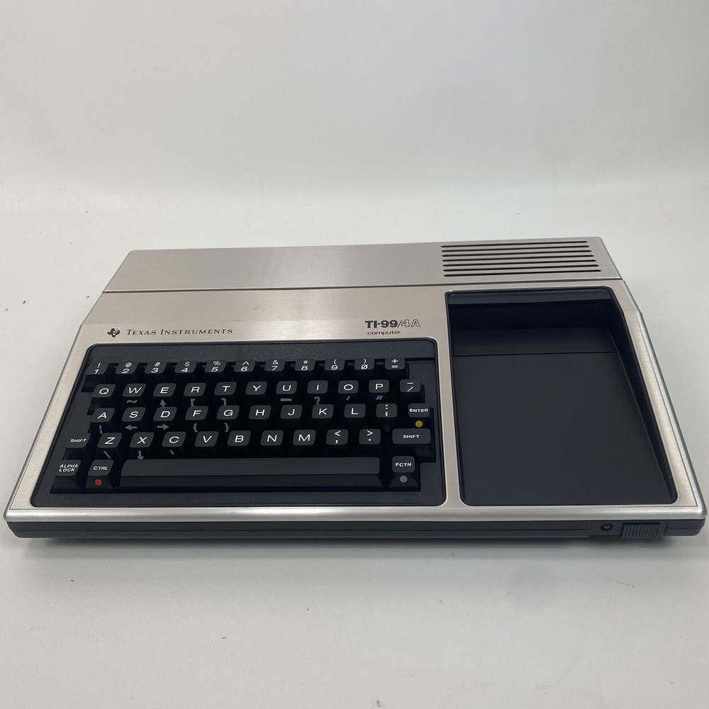 Texas Instruments Computer TI-99/4A Original Box Cords & Docs