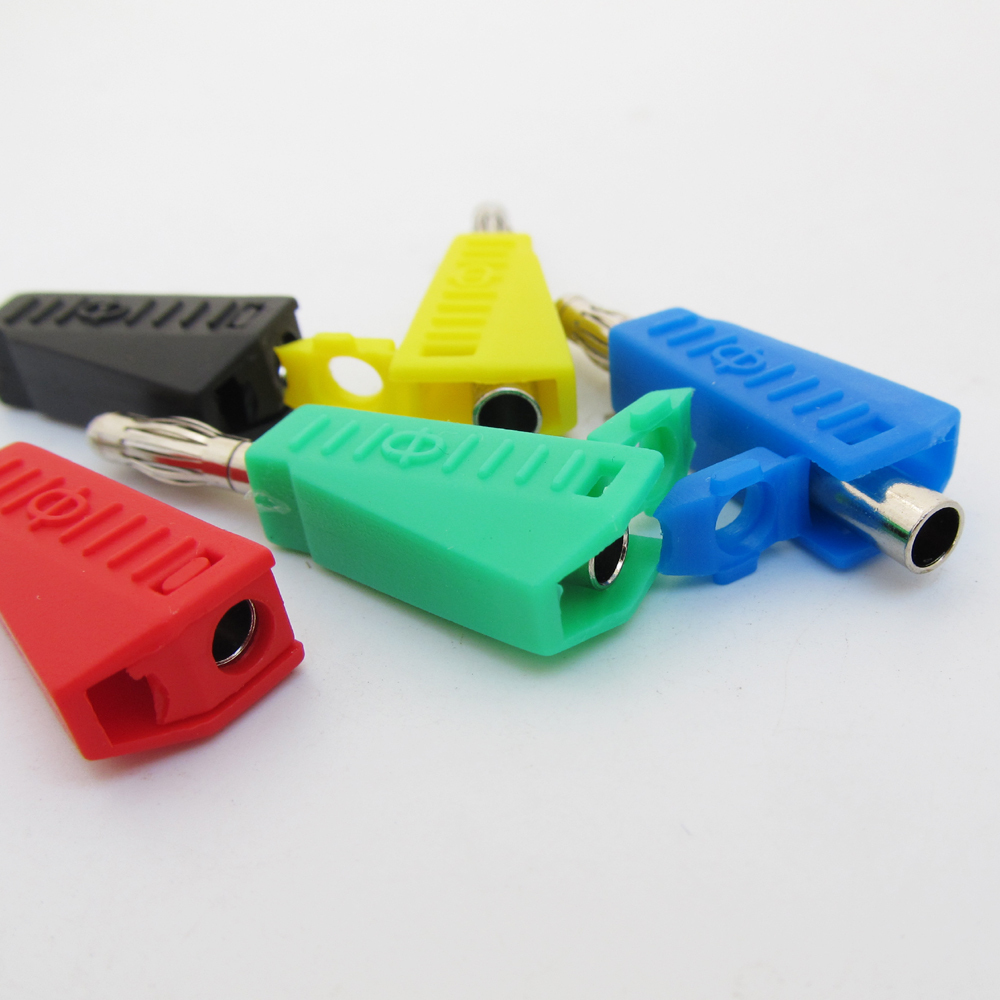 1set 5Colors Stackable Brass 4mm Banana Plug Lantern Speaker Cable Connector