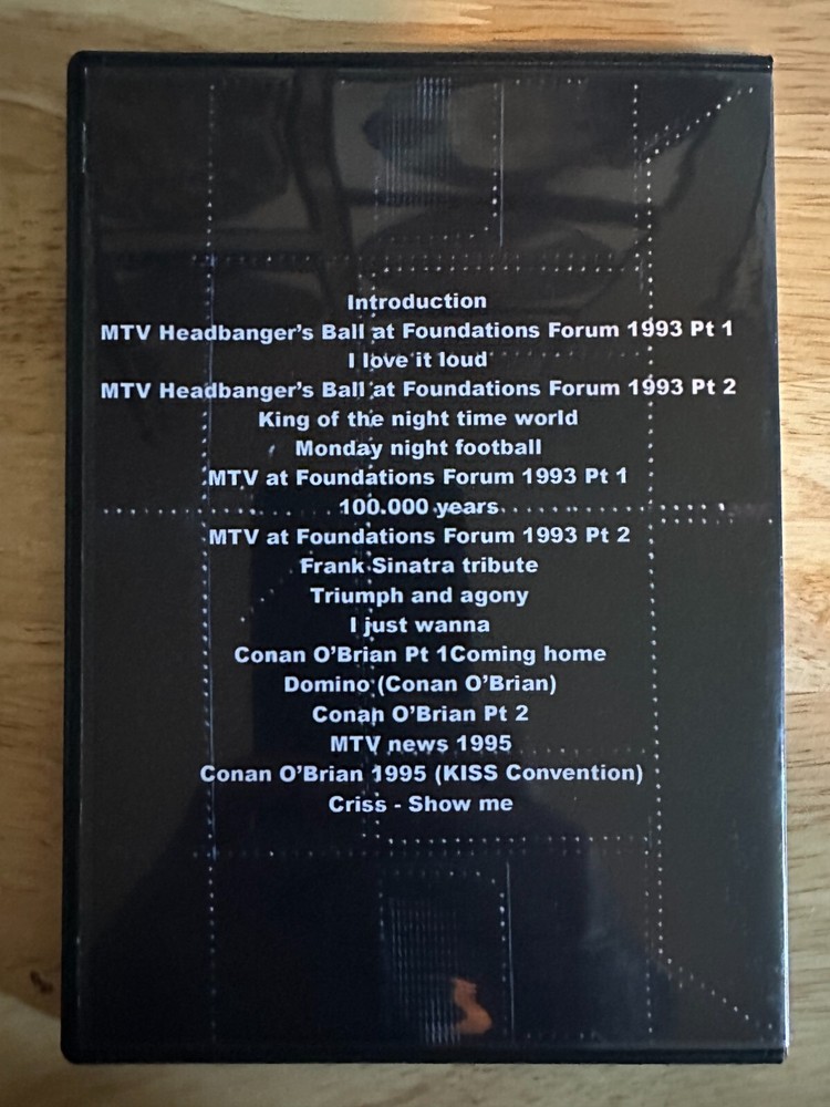 KISS - Revenge Comp 1992 Vol 1-4 DVD Live Gene Simmons Paul Stanley