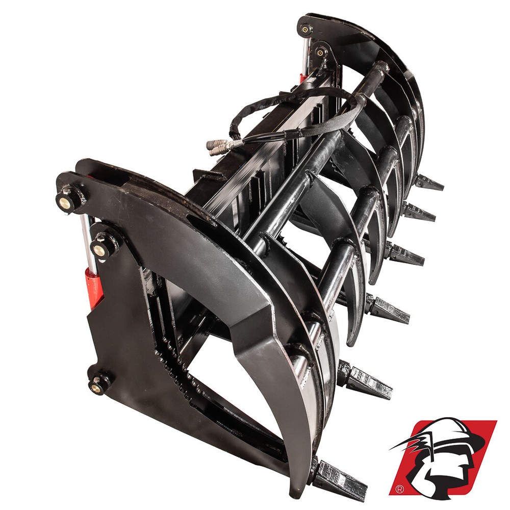 Skid Steer Root Rake Grapple Bucket 68" Wide