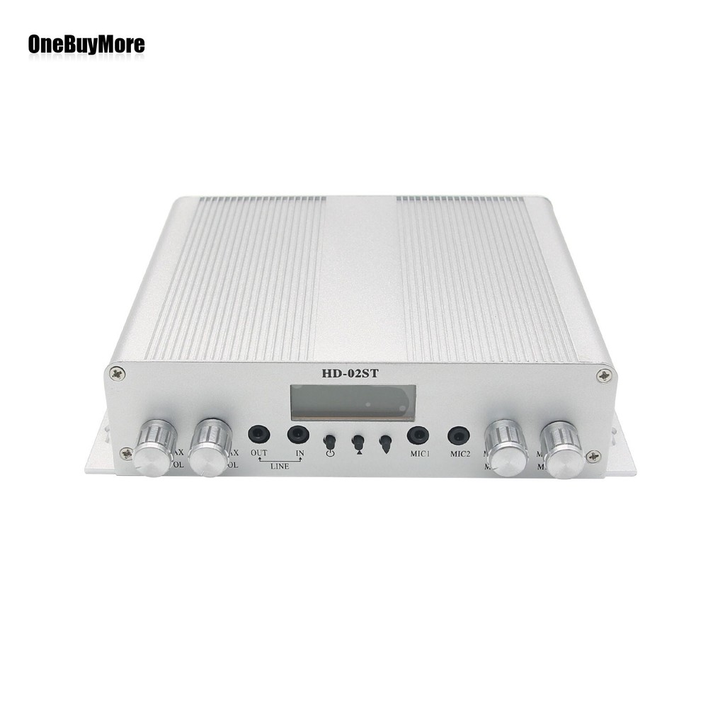 25W FM Transmitter Stereo PLL Broadcast Radio Station with DC Power Supply