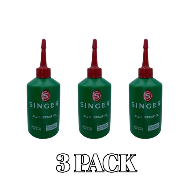 Singer All Purpose Sewing Machine Oil, 3.38-Fluid Ounce PACK OF 3