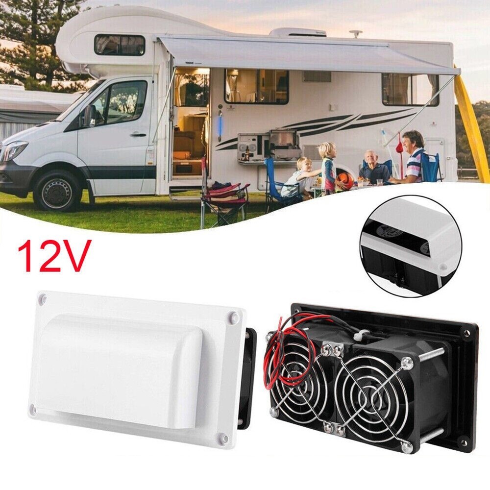 RV Side Air Vent Fan Keep Unwanted Objects Out with Internal Mesh Structure
