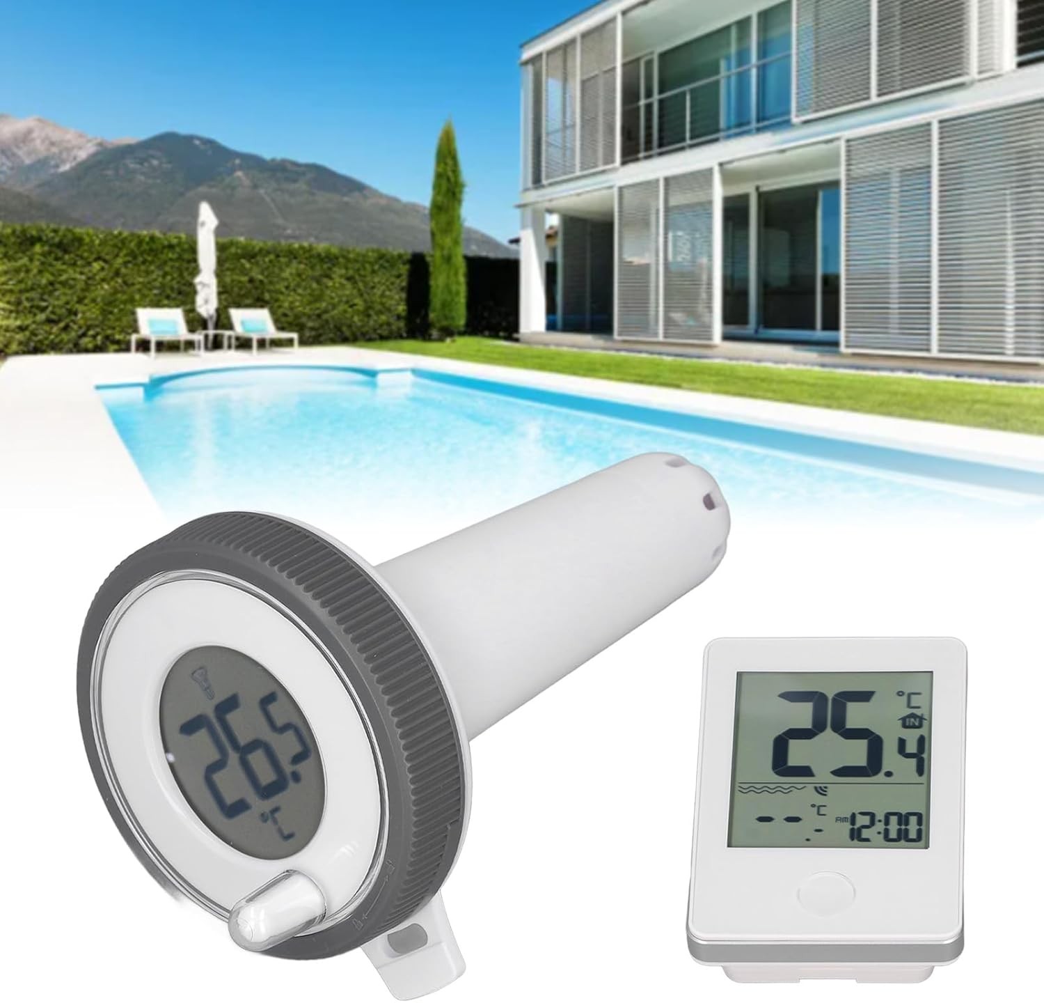 Wireless Floating Pool Thermometer Digital Monitor for Swimming Pool FJ3351A