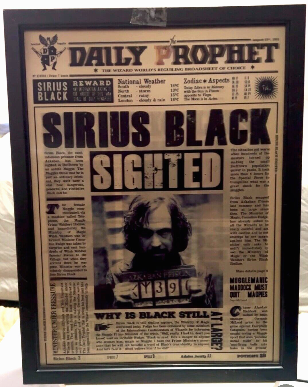 Harry Potter-Daily Prophet-3D Lenticular Flip Effect- 3 Images Changes,3 In One