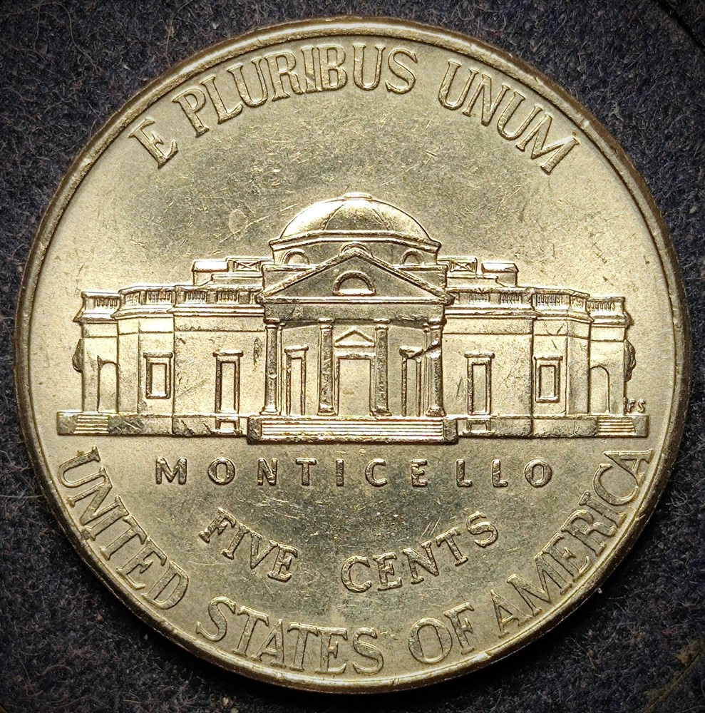 2017 P Jefferson Nickel - Reverse - Bee Hive & Die Chip Reverse Error