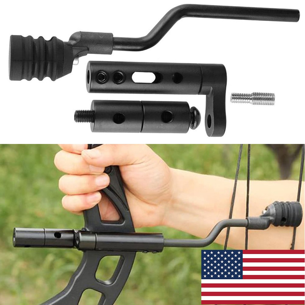 Compound Bow String Stop Bracket Suppressor Rod Stabilizer Mount Archery Hunting
