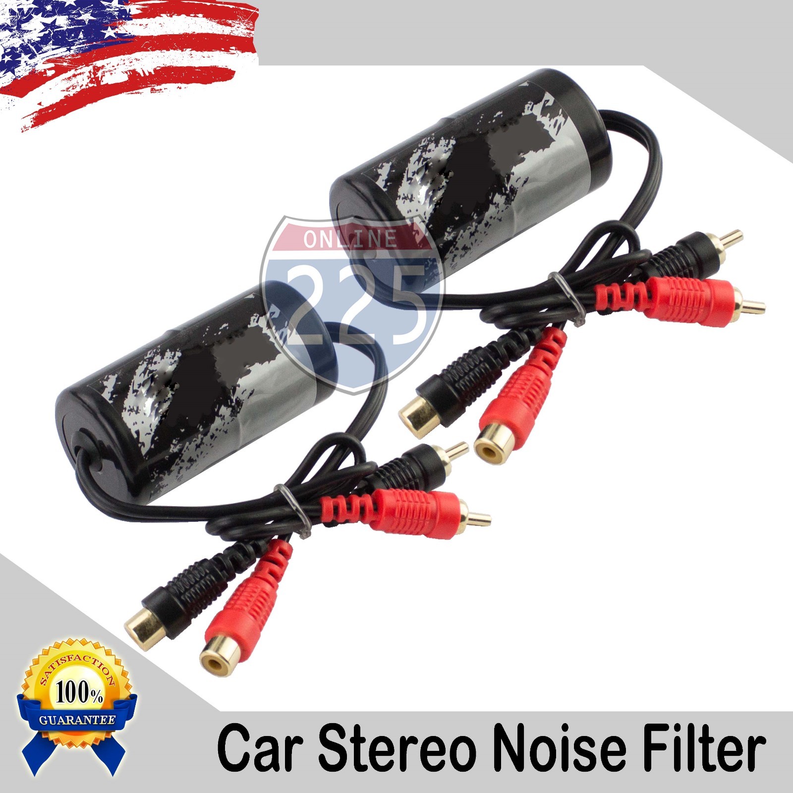 2pcs 60 Amp Ground Loop Isolator Noise Filter 2-Channel Gold RCA Connections USA