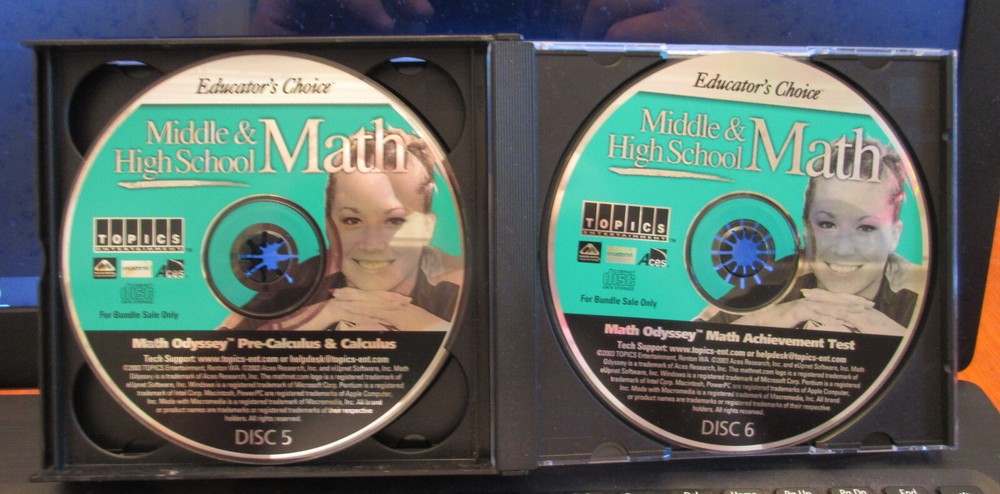 Educator's Choice "Middle & High School Math" Windows systems (6 Discs)