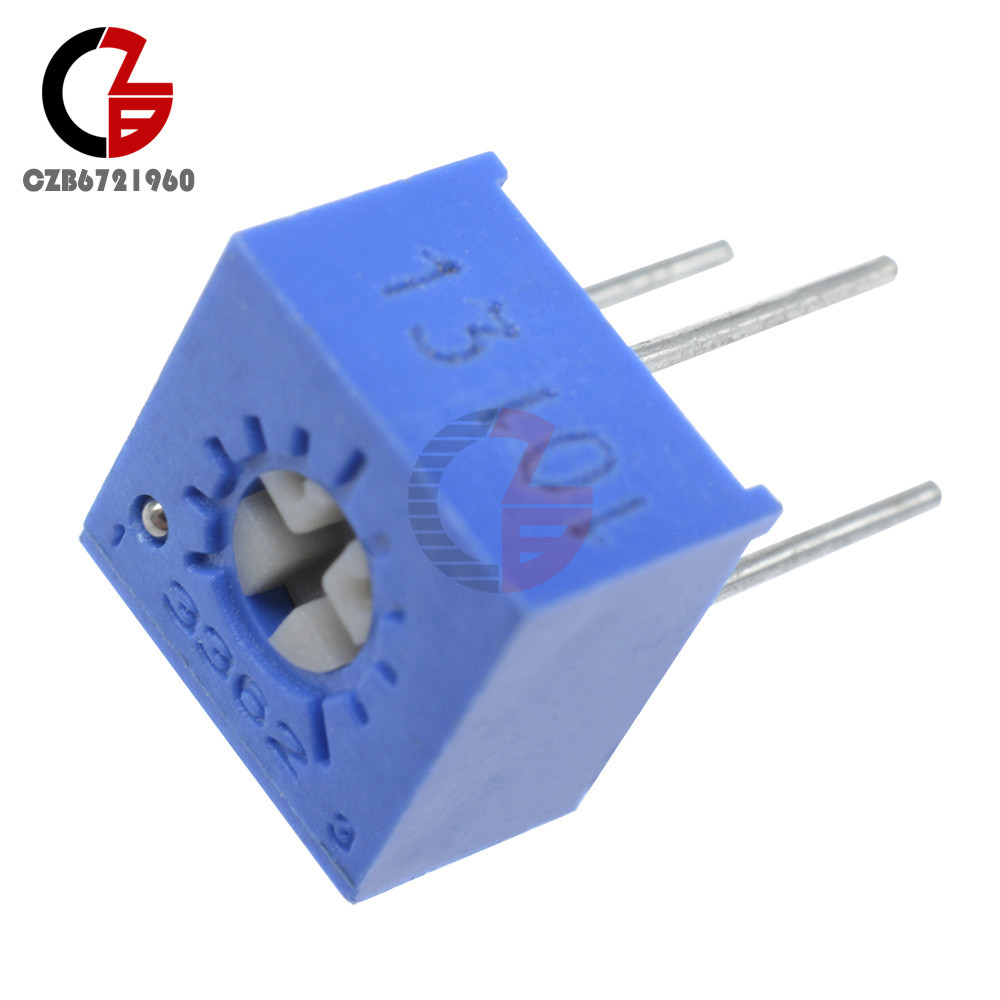 10Pcs 3362P-101 3362 P 100 ohm High Precision Variable Resistor Potentiometer