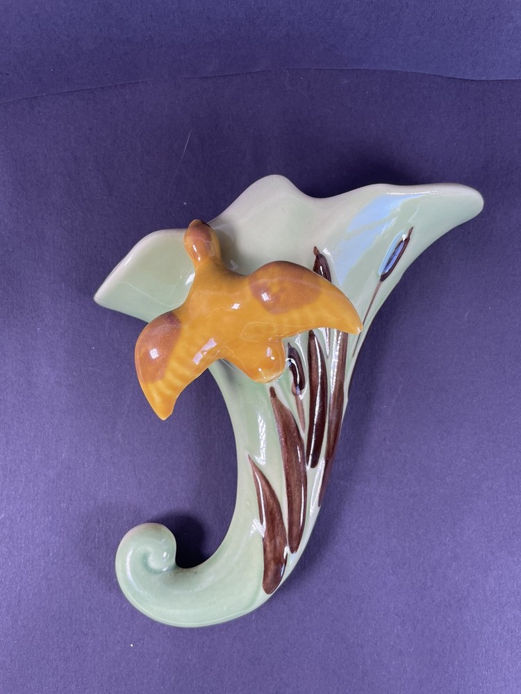 Cornucopia Wall Planter Yellow Bird Green READ