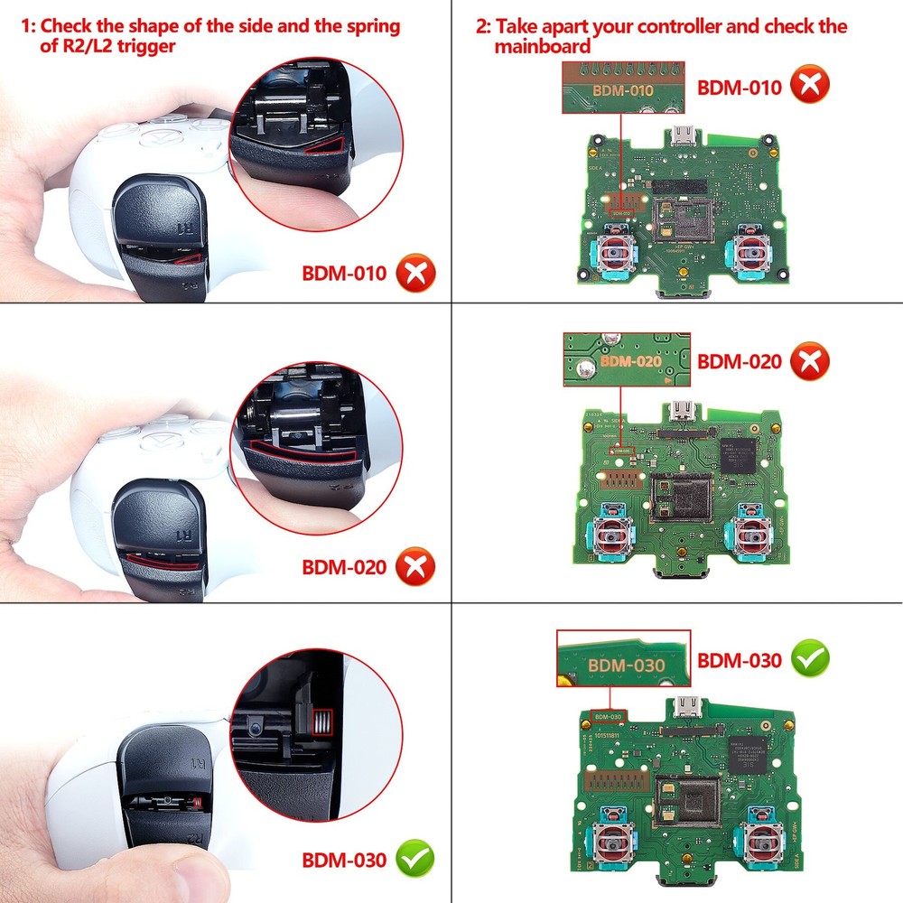 Whole Clicky Kit for PS5 Controller BDM-030 Shoulder Face Dpad Buttons Custom