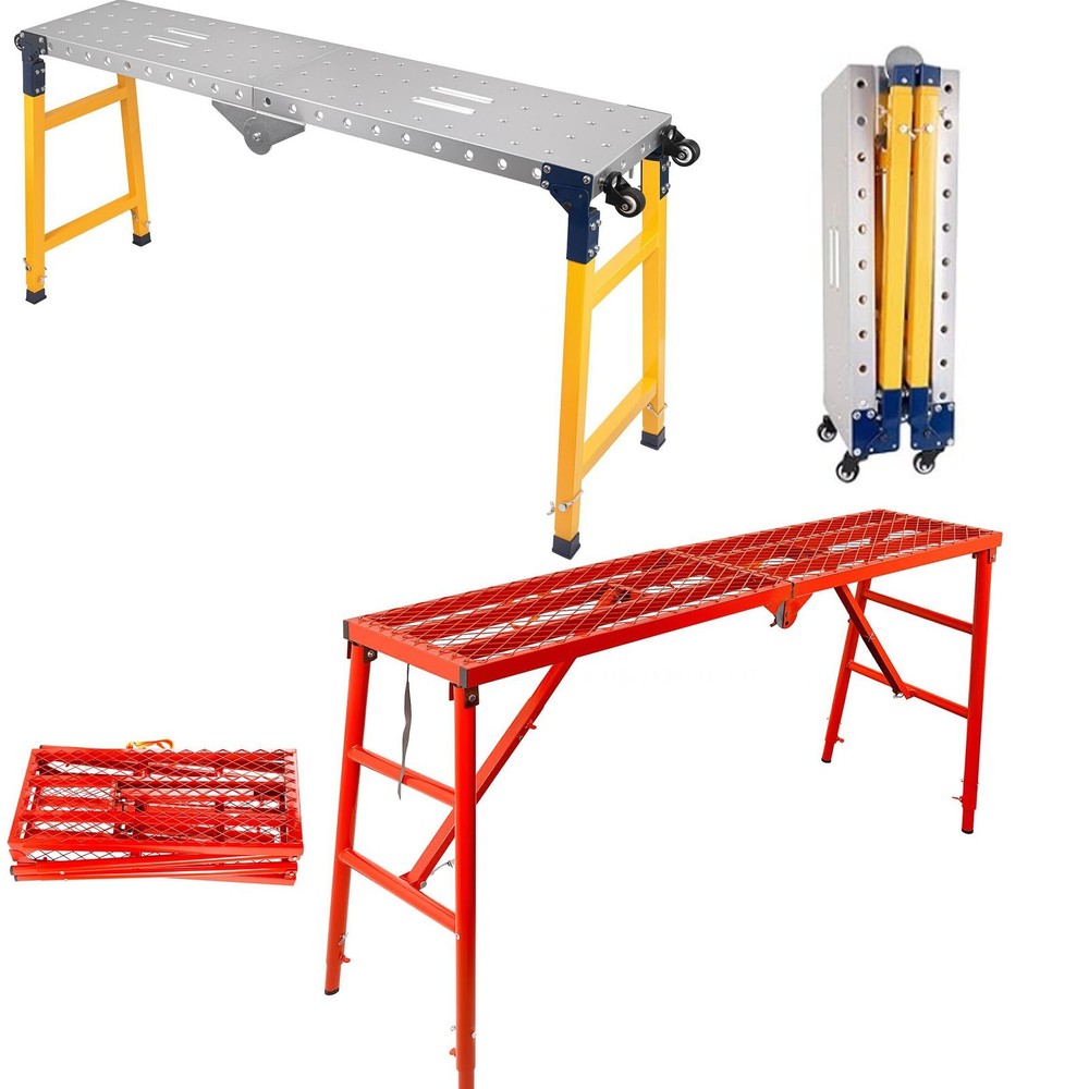 Foldable Scaffolding Platform Welding Table Work Bench for Garage 1500lb &2200lb