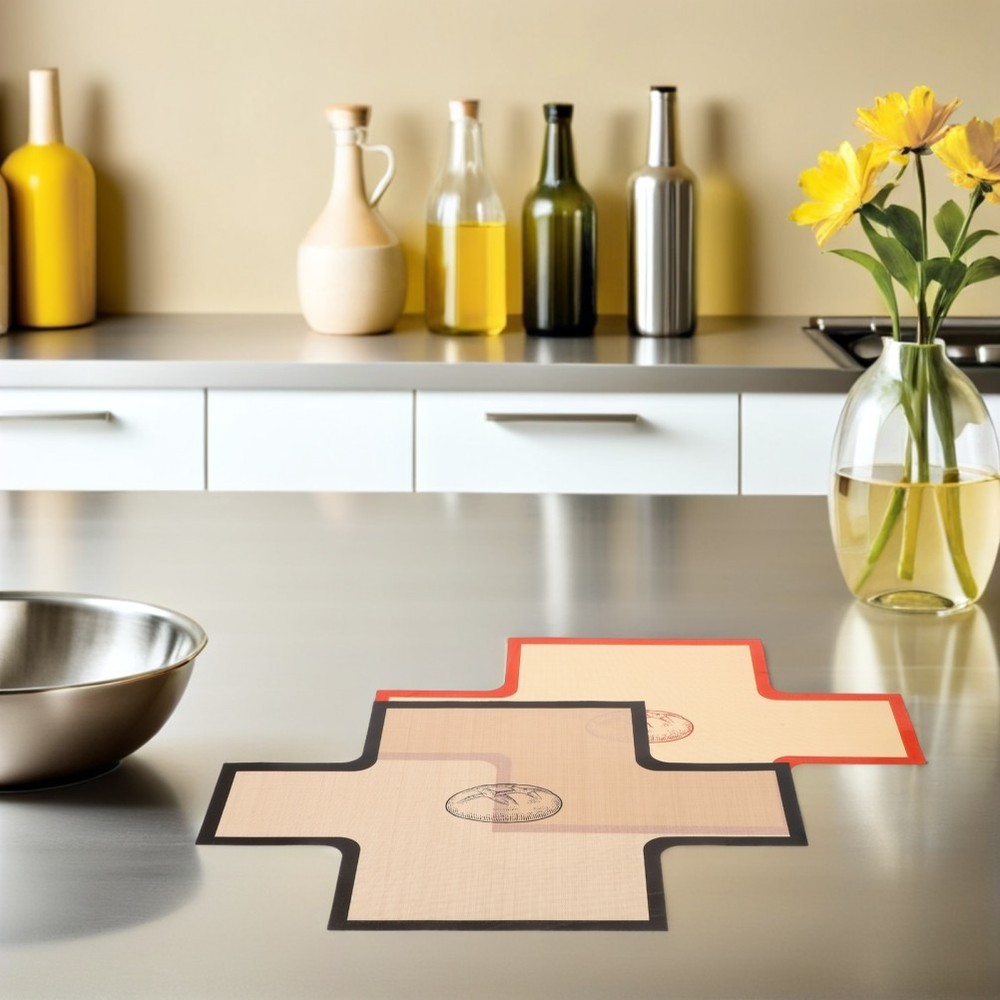 2 PCS High Temperature Resistant Silicone Baking Mat Cookie Bread