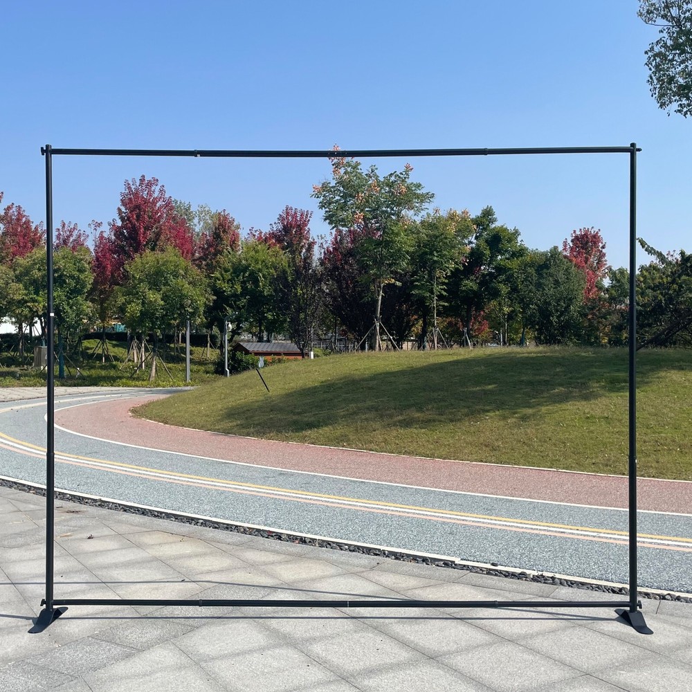 8'x10' HEAVY-DUTY Telescopic Repeat Banner Backdrop Stand Adjustable