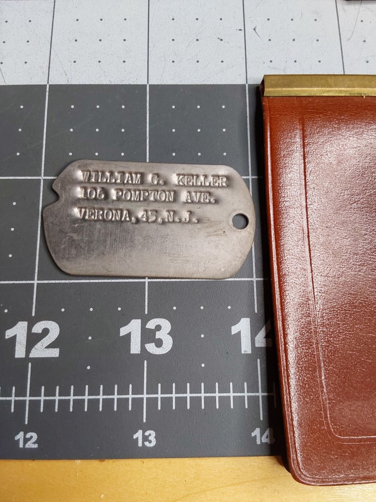 WWII US Army Dog Tag William G Keller