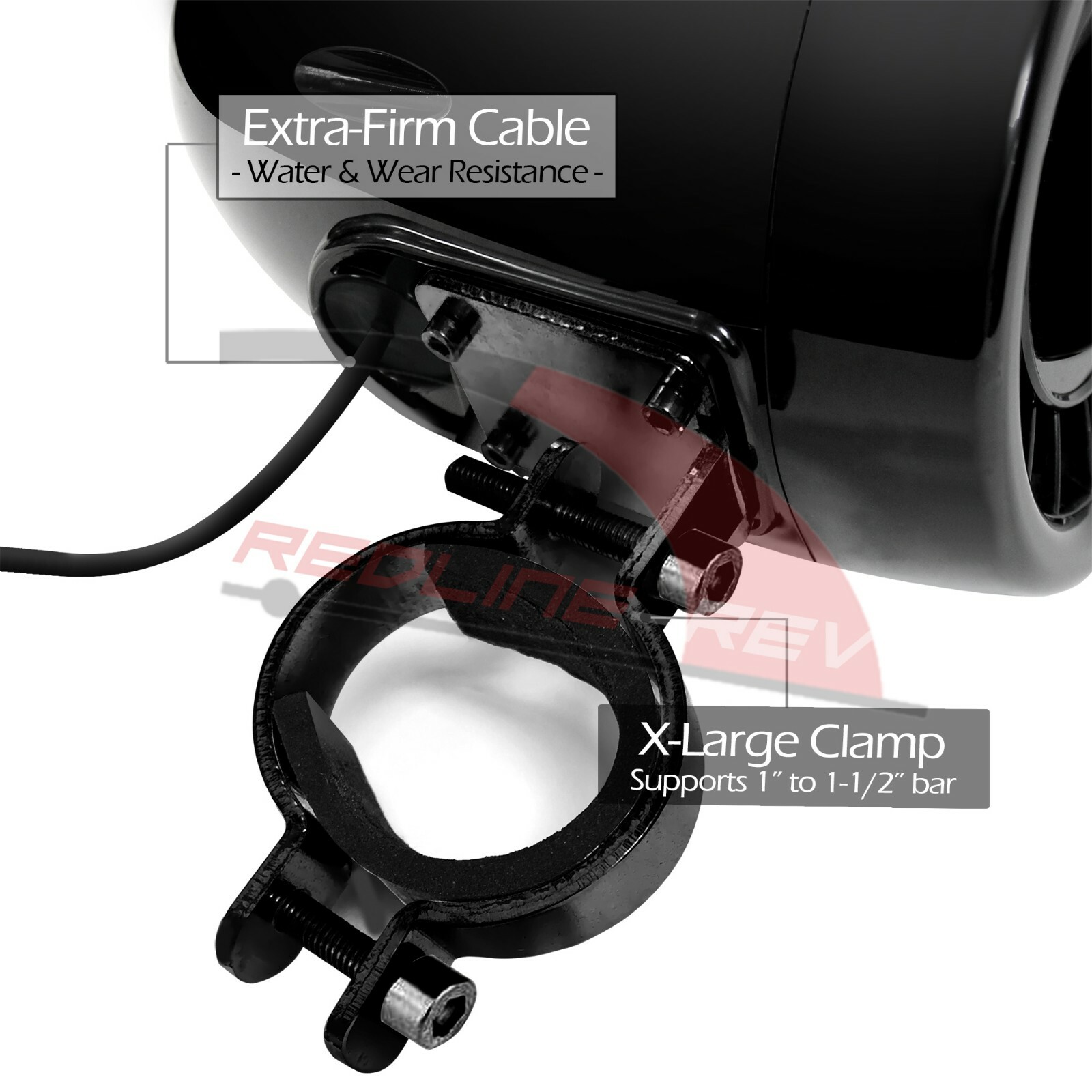 Refurbished Bluetooth Motorcycle ATV Stereo s Speakers System Audio AUX FM Radio