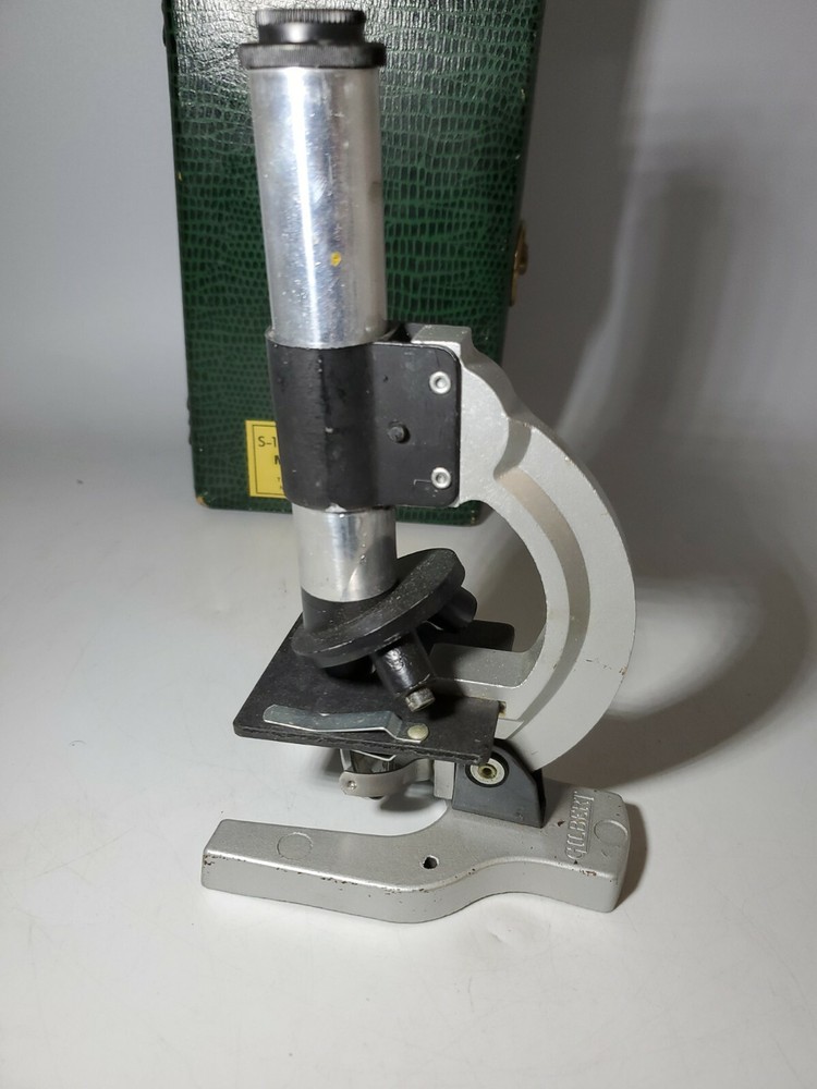 Vintage Gilbert Microscope with Original Green Case S-15