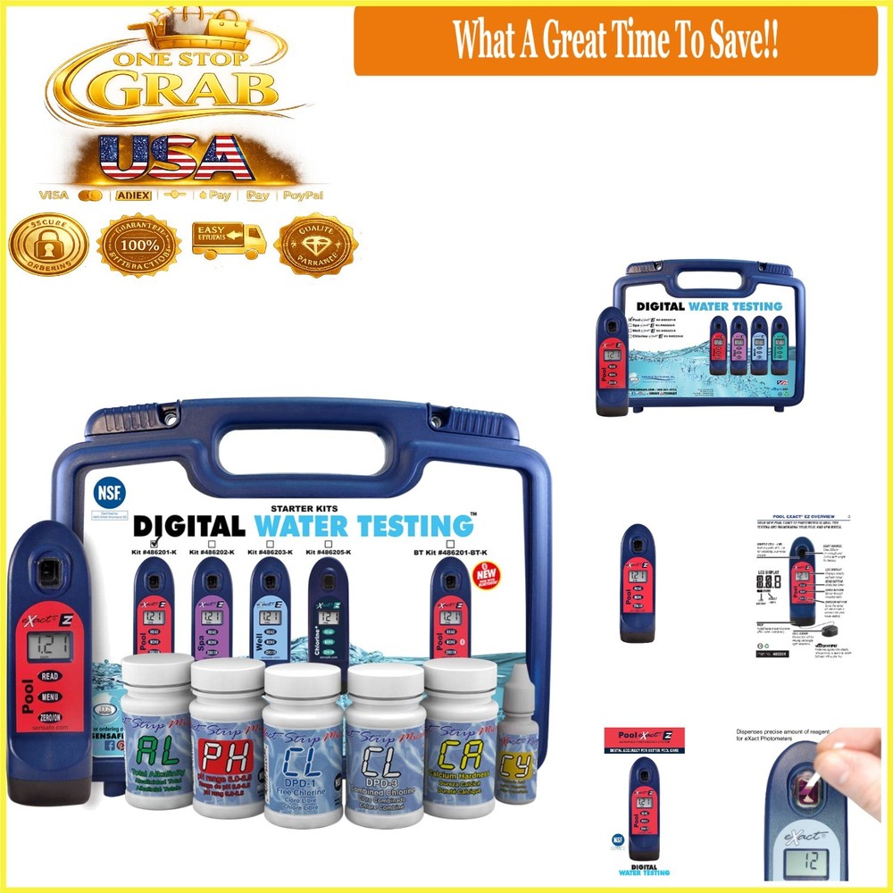 Pool EZ Photometer Starter Kit 10 Parameters Water Testing Digital Reader NSF