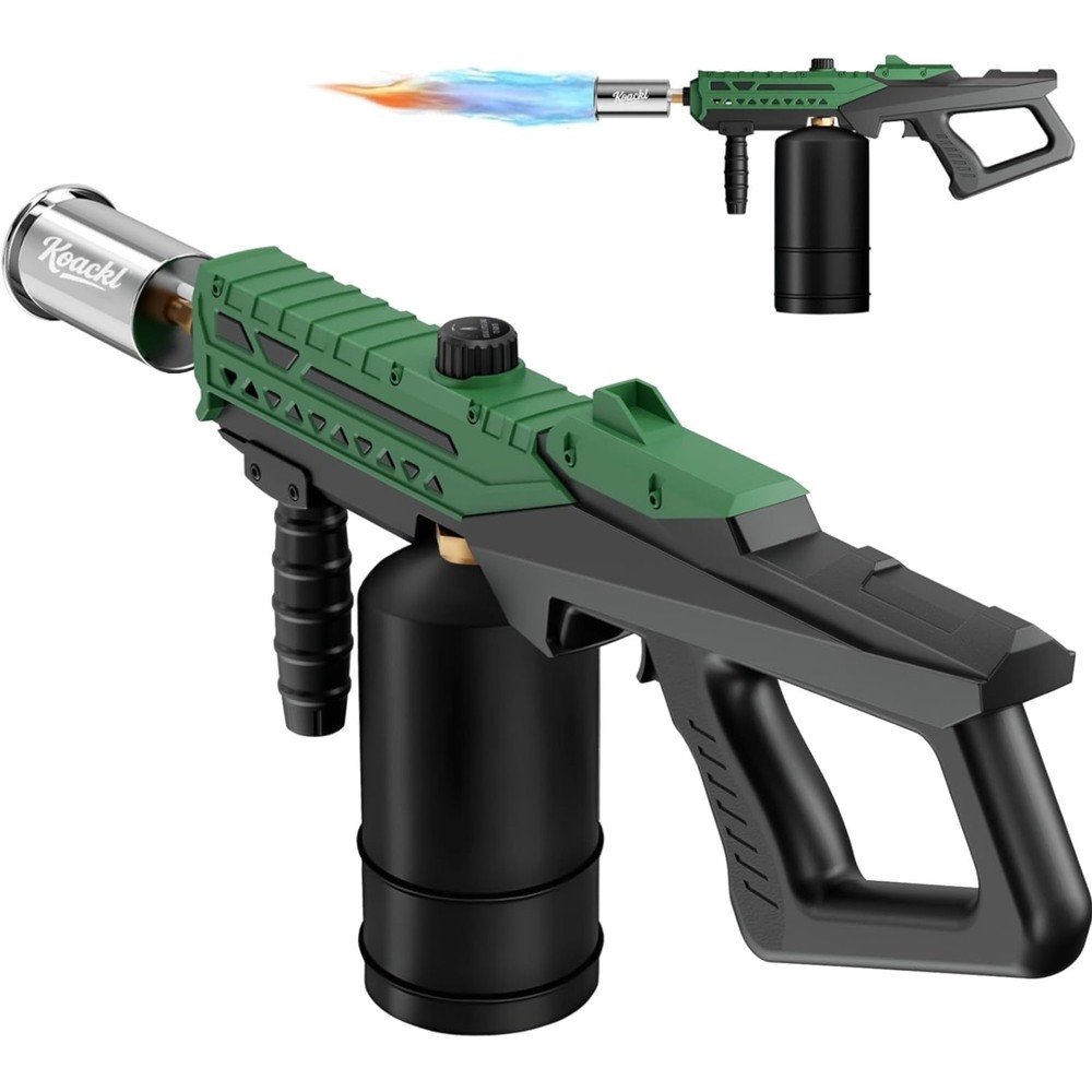 Compact Blow Torch with Trigger Operation for Charcoal and Campfire Lighting