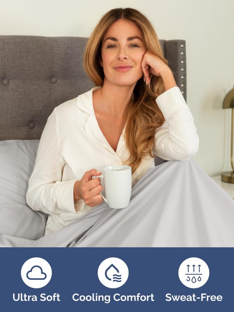 Extra Deep Full Fitted Sheet - Hotel Luxury Single Fitted Sheet Only - Easily...