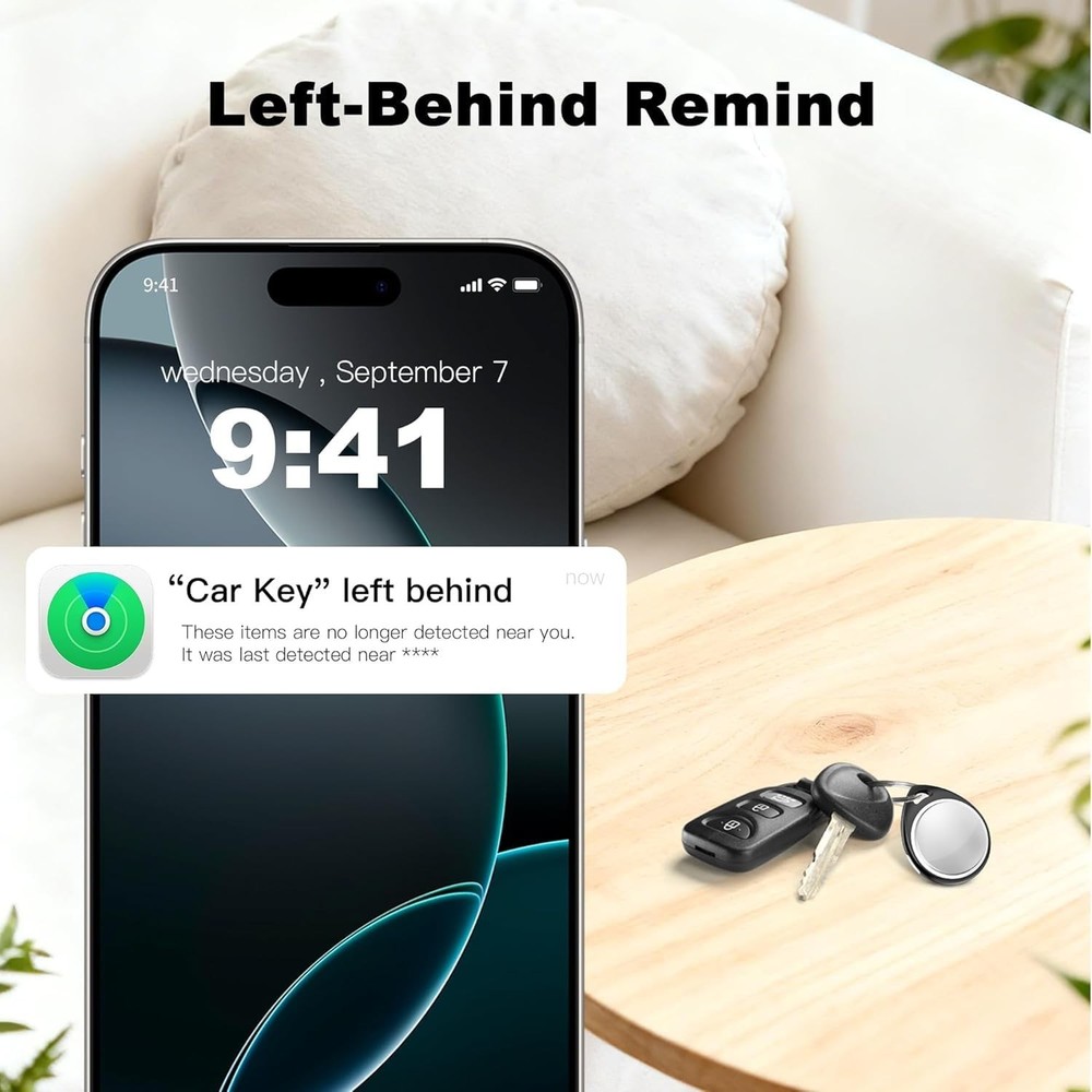 4 Pack Tracker Tags [Apple MFi Certified] Bluetooth Air Tracker Pair with App...