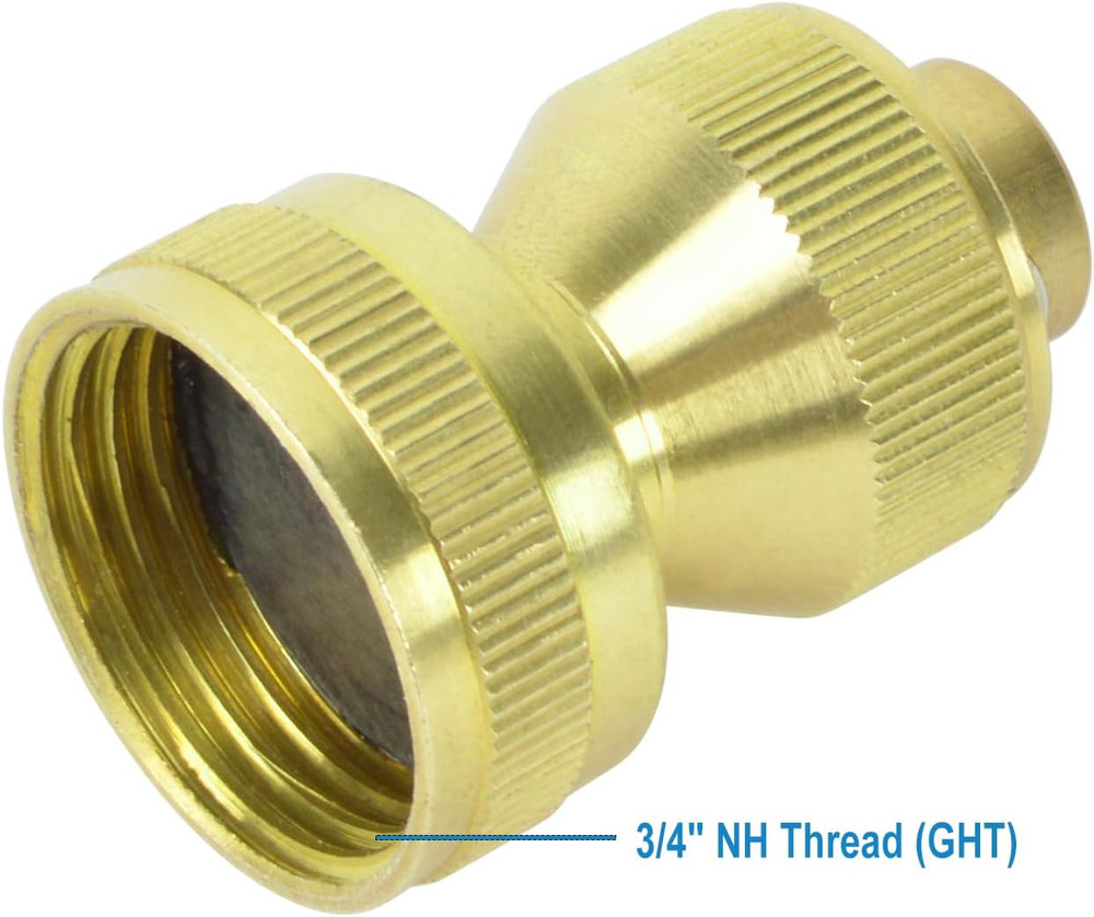 Brass Adjustable Hose Nozzle，Solid Brass, Adjustable Twist Pressure Sprayer