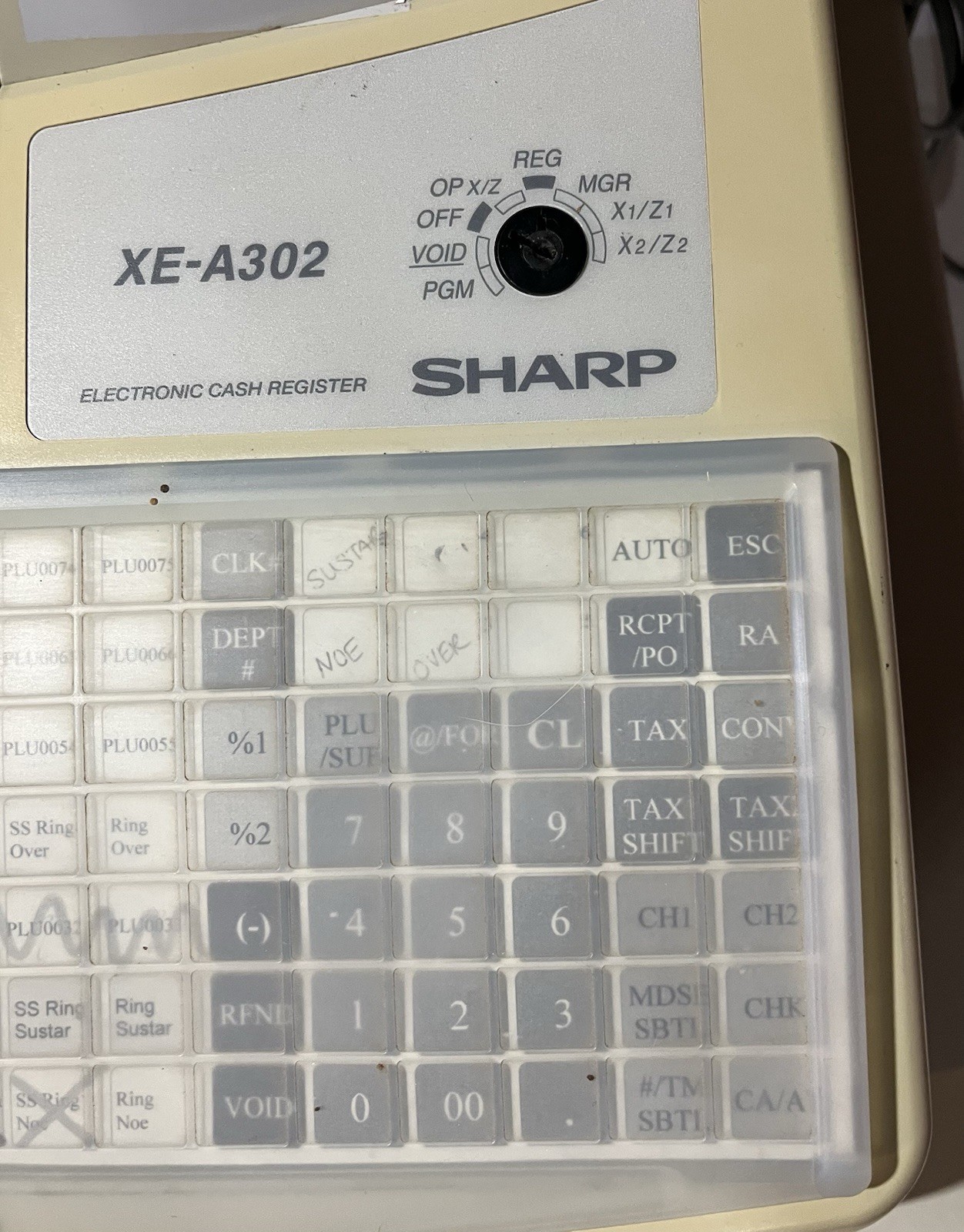 Sharp XE-A302 Cash Register w/ Keys & Manager Keys Tested
