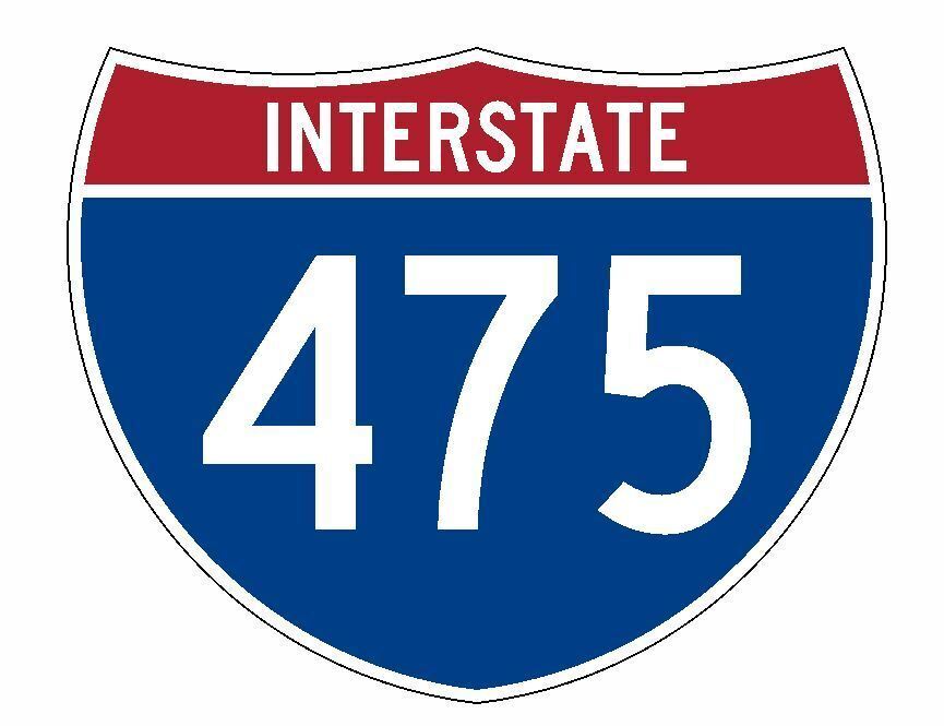 Interstate 475 Sticker Decal