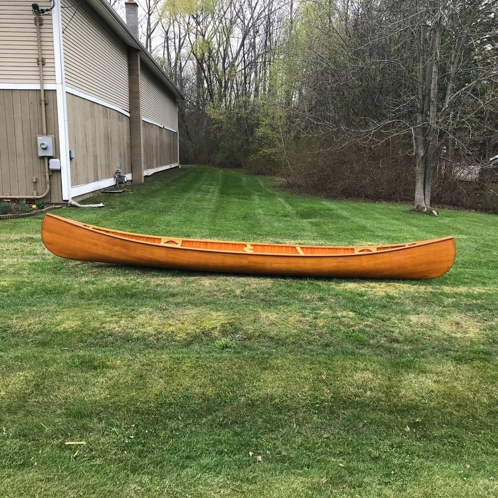Vintage Rheaume Cedar Canoe